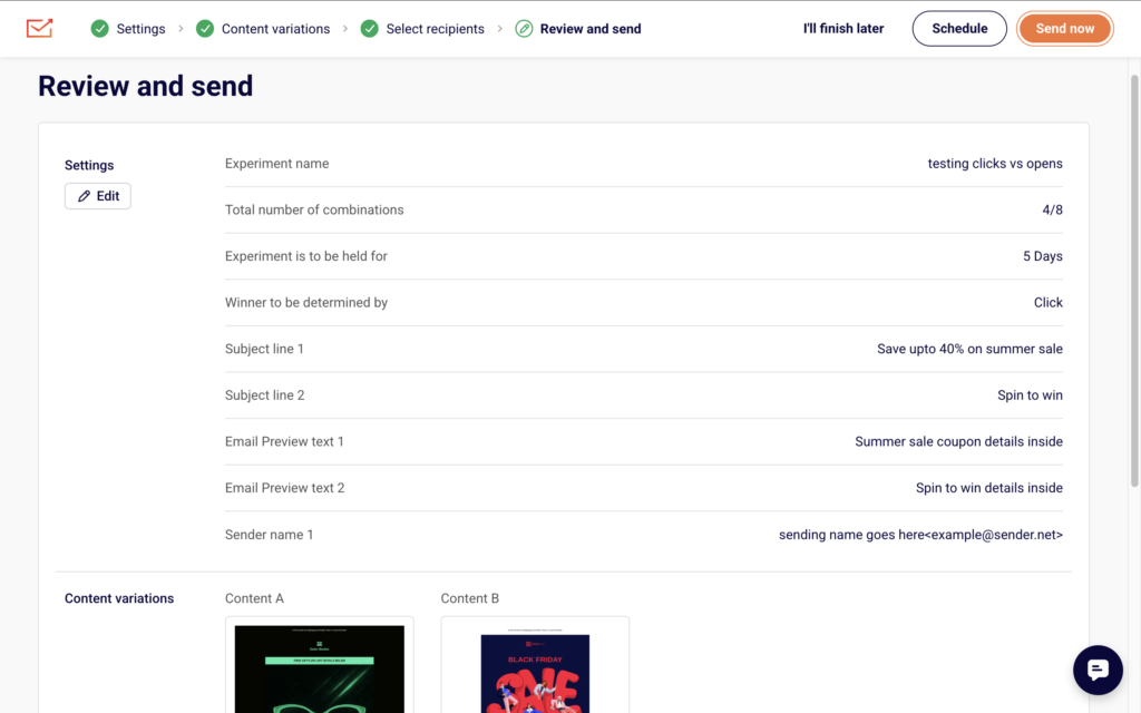 experiment-review-send