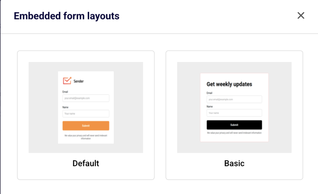 embedded-form-types