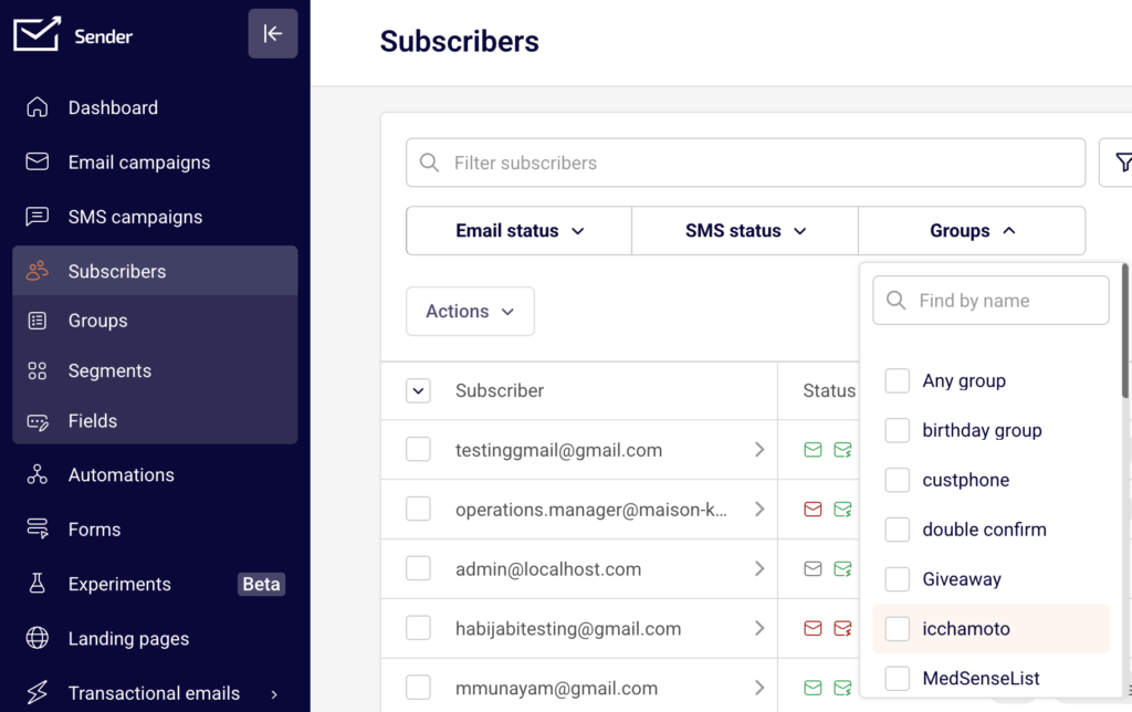 subscriber-groups