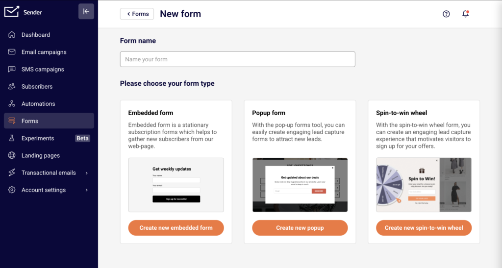 subscription-forms-types