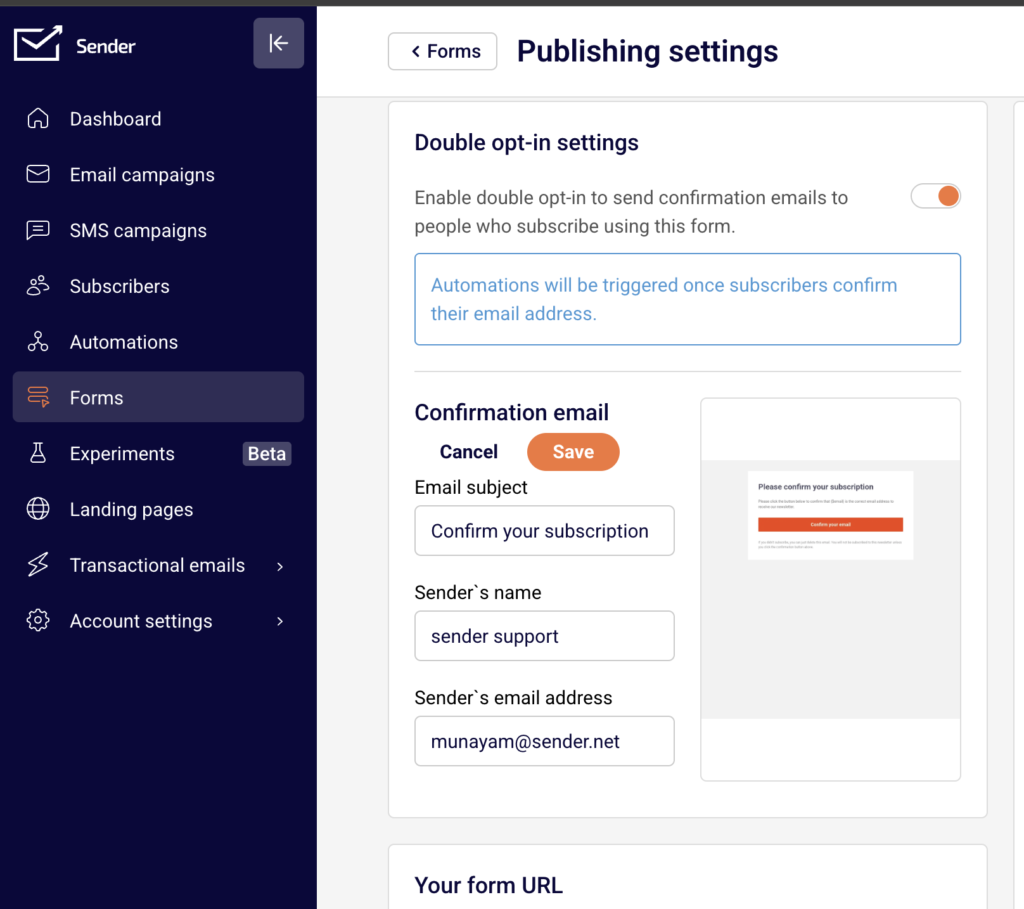 double-opt-in-form-settings