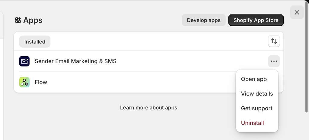 sender-shopify-app-integration