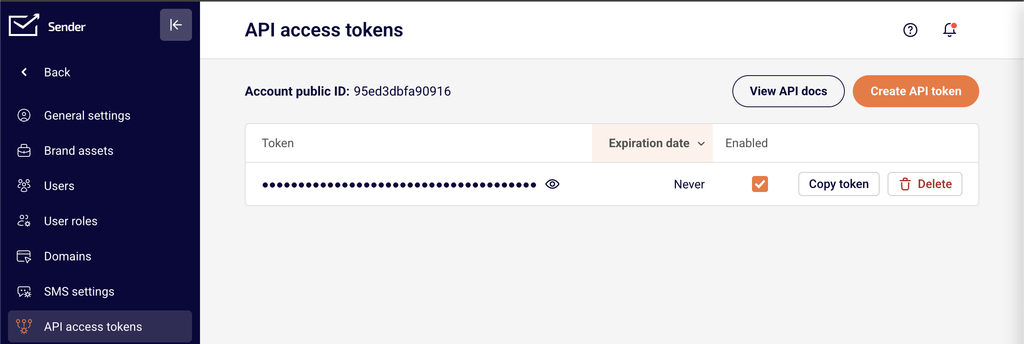 sender-api-access-token