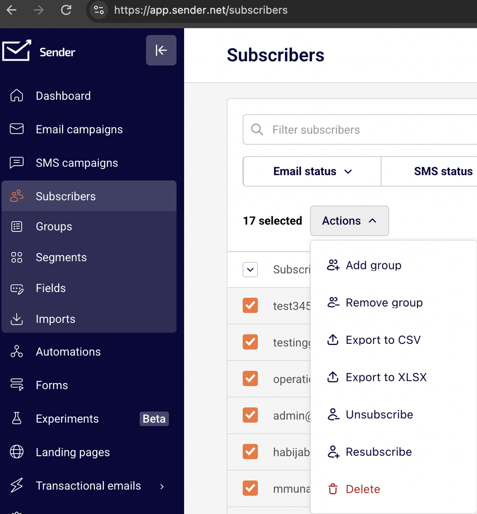 subscribers-data-export