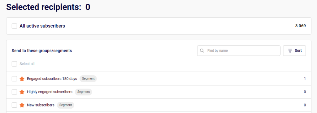 Sender-campaign-recipients